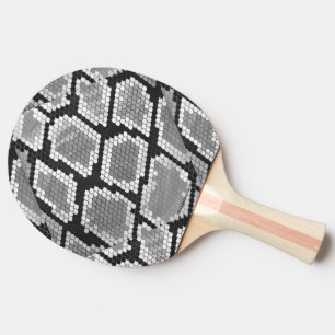 Snake Grey and Light Grey Print Ping Pong Paddle