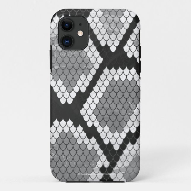 Snake Grey, White and Black Print Case-Mate iPhone Case (Back)