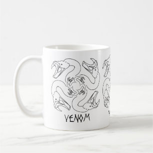 Snake head wheel, fangs ready to strike, Venom Coffee Mug
