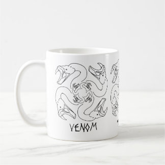 Snake head wheel, fangs ready to strike, Venom Coffee Mug