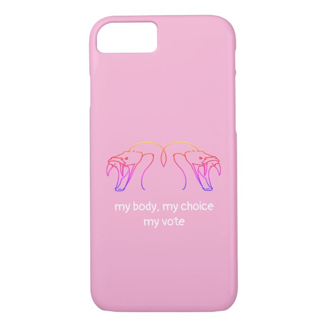Snake heads & fangs, my body, my choice, my vote Case-Mate iPhone case (Back)