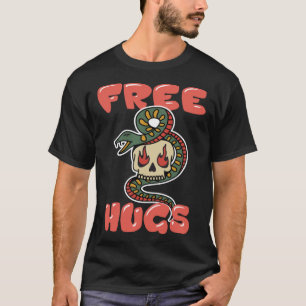 Snake Hugs Serpents Skull Venomous Snakes T-Shirt
