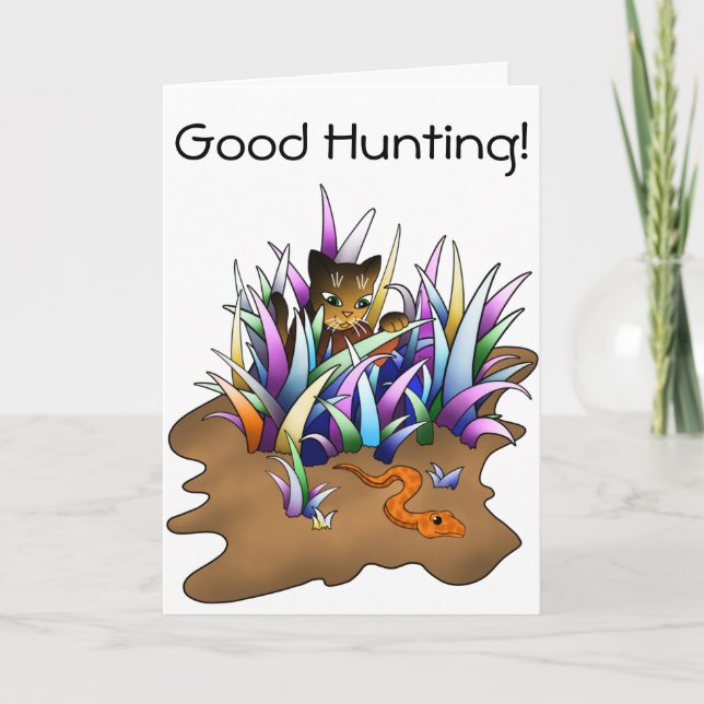 Snake Hunter Cat Card (Front)