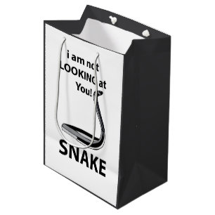 Snake I am Not Looking At You Funny Snake Medium Gift Bag