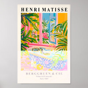 Snake In Bathtub Poster, Matisse Print, Dopamine D Poster
