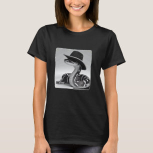 Snake In Cowboy Hat Funny Animal Photobooth Snake T-Shirt