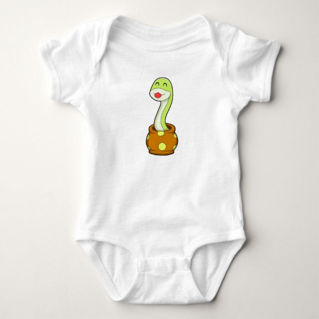 Snake in Jar Baby Bodysuit (Front)