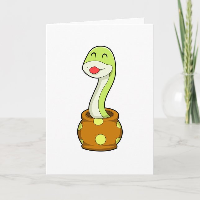 Snake in Jar Card (Front)
