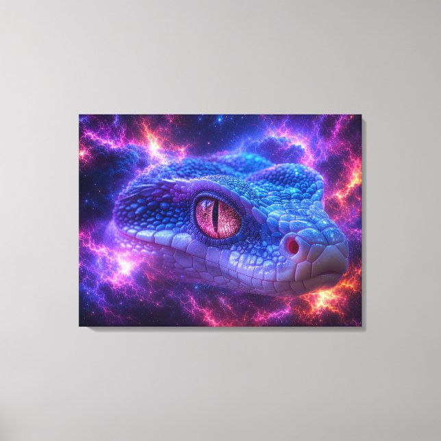 SNAKE IN SPACE CANVAS PRINT (Front)