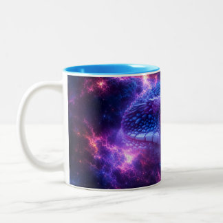 SNAKE IN SPACE Two-Tone COFFEE MUG