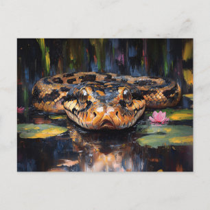 Snake in the Florida Everglades Painting Postcard