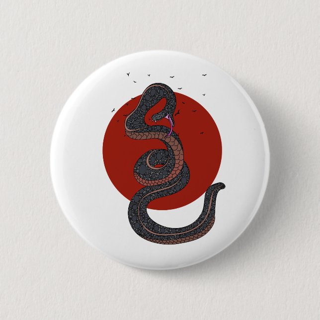 Snake in the Grass 6 Cm Round Badge (Front)