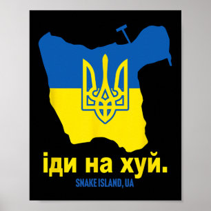 Snake Island Ukraine Go F Yourself Solidarity Pro Poster