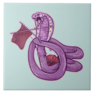 Snake Knitting Tile