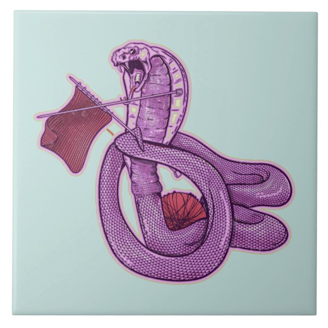 Snake Knitting Tile (Front)
