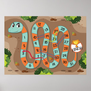 Snake Ladder Game Poster