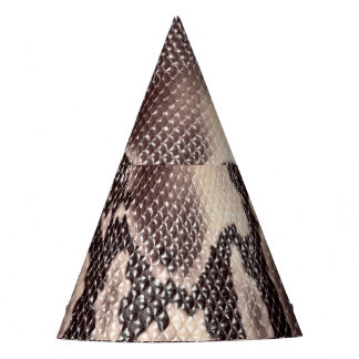 Snake leather: seamless brown texture party hat