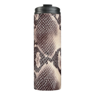 Snake leather: seamless brown texture thermal tumbler