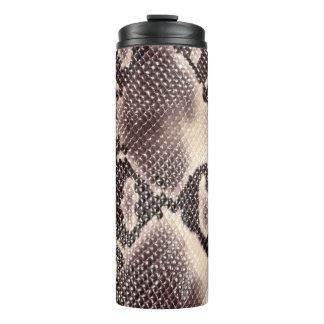 Snake leather: seamless brown texture thermal tumbler