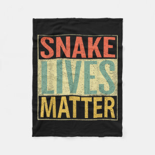 Snake Lives Shirt Funny Vintage Snake Fleece Blanket