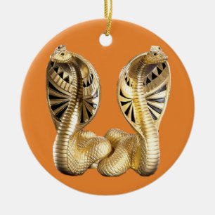 Snake lovers Christmas ornaments. Ceramic Tree Decoration