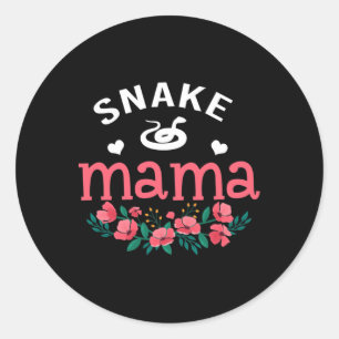 Snake Mama Gifts Womens Mum Cute Snake Pet Lover C Classic Round Sticker