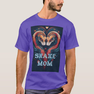 Snake Mom Heart Design Colorful Snake LoversattooS T-Shirt