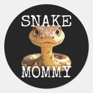 Snake Mummy Mama Snake Mother Mothers Day Mum Cute Classic Round Sticker