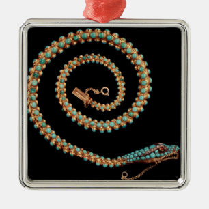 Snake necklace, 1844 metal tree decoration