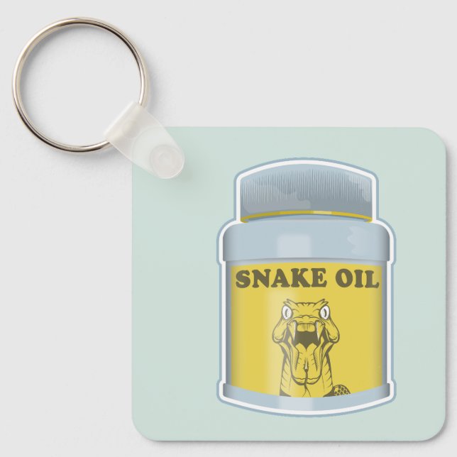 Snake oil alternative medicine key ring (Front)