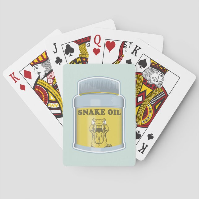 Snake oil alternative medicine playing cards (Back)