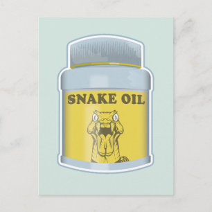 Snake oil alternative medicine postcard