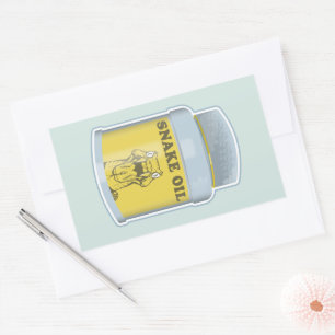 Snake oil alternative medicine rectangular sticker