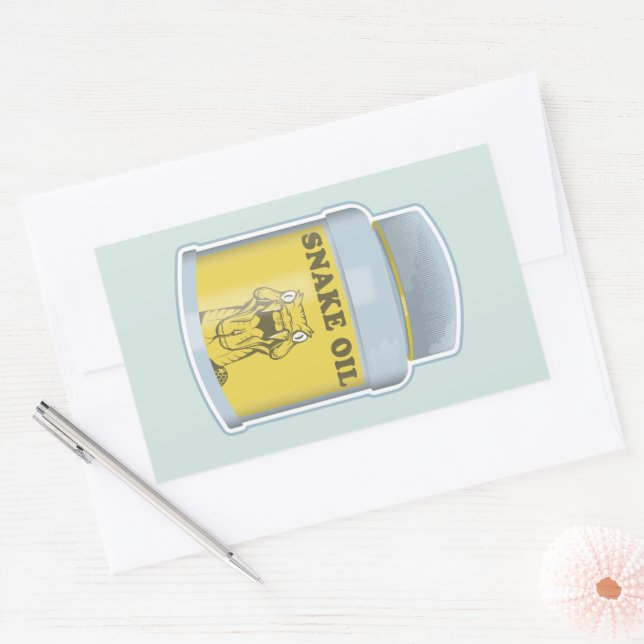 Snake oil alternative medicine rectangular sticker (Envelope)
