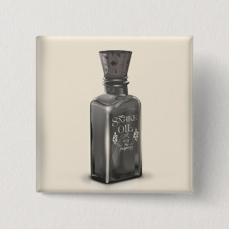 Snake Oil "Cure All Ailments" Bottle funny poster 15 Cm Square Badge