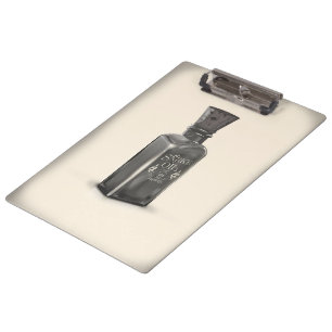 Snake Oil "Cure All Ailments" Bottle funny poster Clipboard