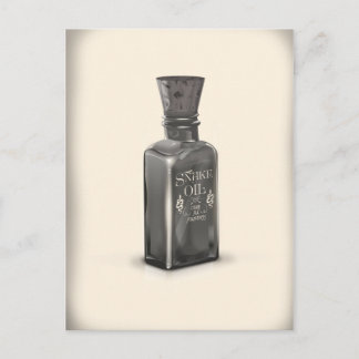 Snake Oil "Cure All Ailments" Bottle funny poster Postcard