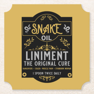 Snake oil Hangover Cure Paper Coaster