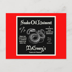 Snake Oil Liniment Postcard