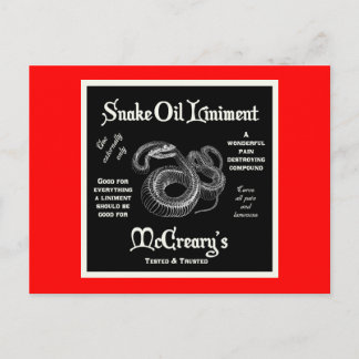 Snake Oil Liniment Postcard