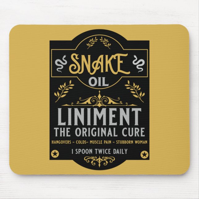 Snake oil salesman funny gifts for sales people   mouse mat (Front)