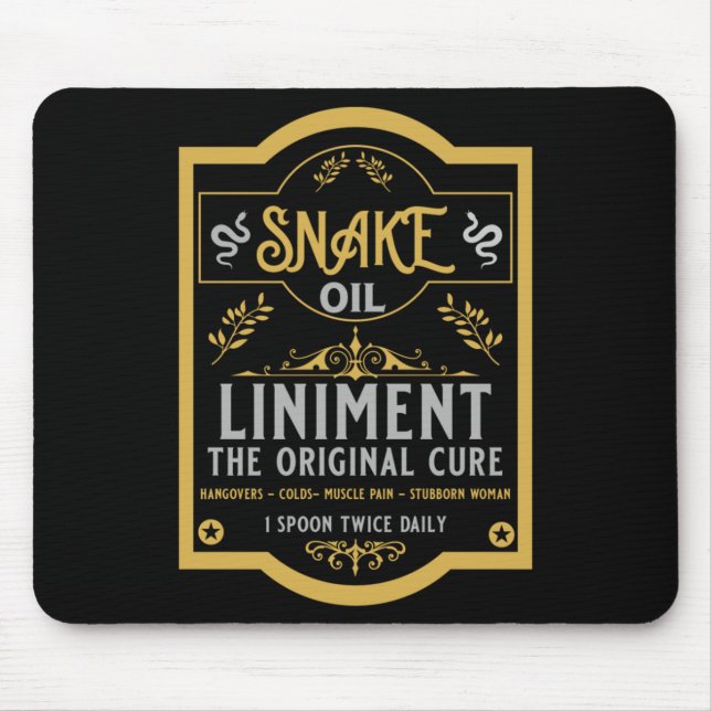 Snake oil salesman funny gifts for sales people   mouse mat (Front)