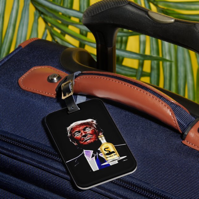 Snake Oil Salesman Luggage Tag (Front Insitu 1)