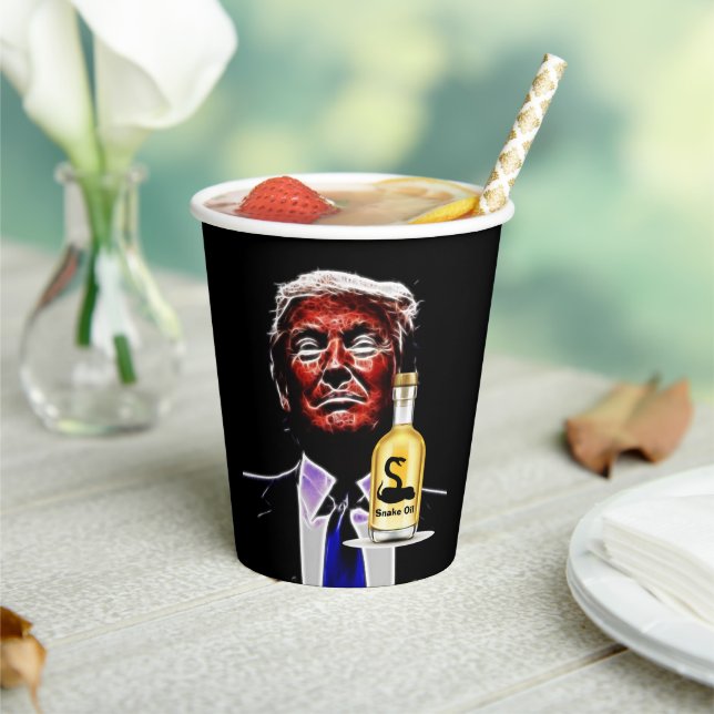 Snake Oil Salesman Paper Cup (Insitu)