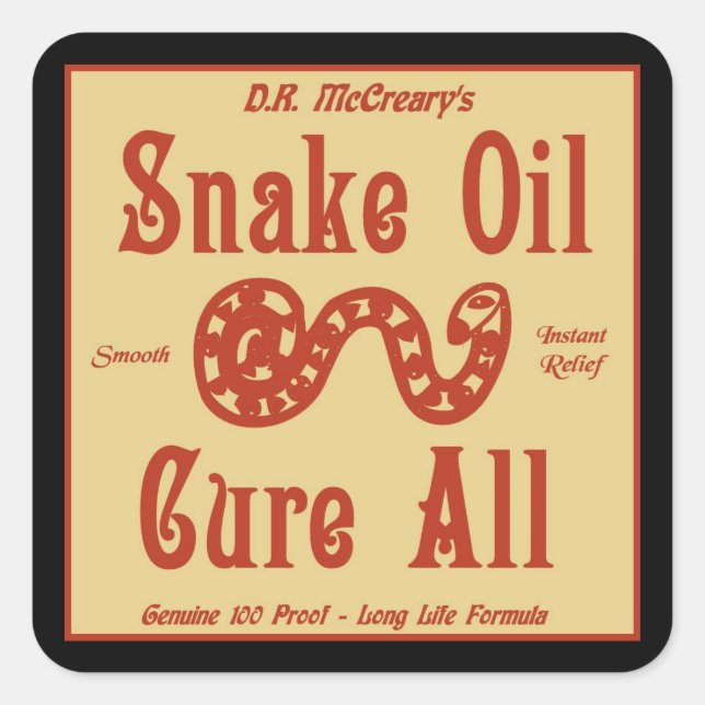 "Snake Oil" Sticker (Front)