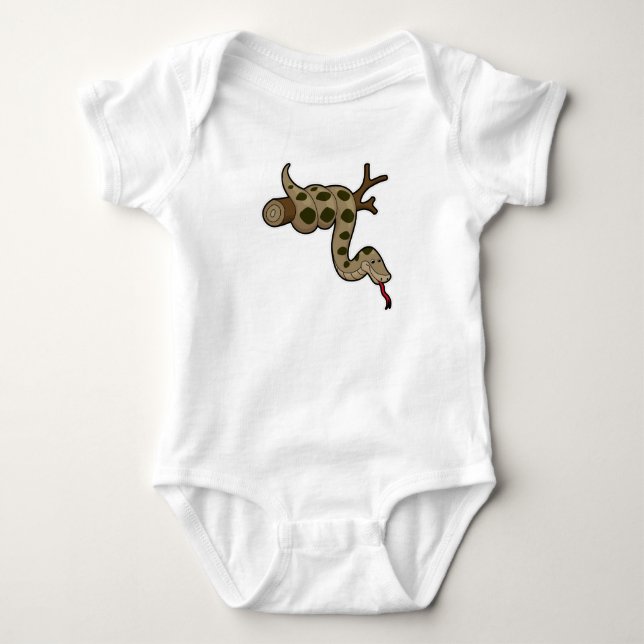 Snake on Branch Baby Bodysuit (Front)