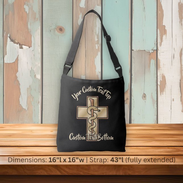 Snake on Cross Crossbody Bag (Creator Uploaded)