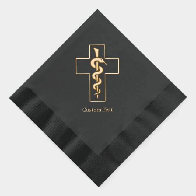 Snake on Cross Foil Napkins (Right)