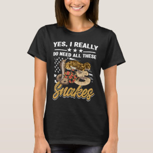 Snake Ophiology Python Serpent Animal Reptiles Zoo T-Shirt