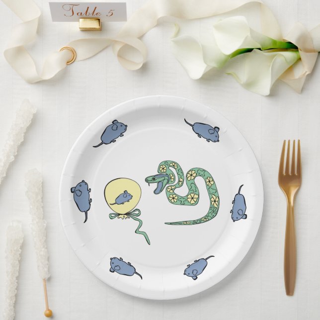 Snake Paper Plate New Year Holiday (Wedding)